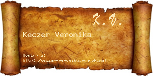 Keczer Veronika névjegykártya