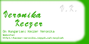 veronika keczer business card